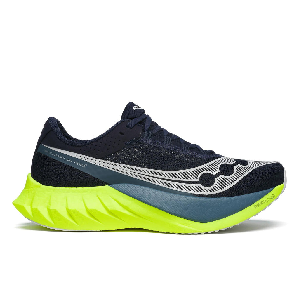 Men's Saucony Endorphin Pro 4 Navy Citron - lateral side profile