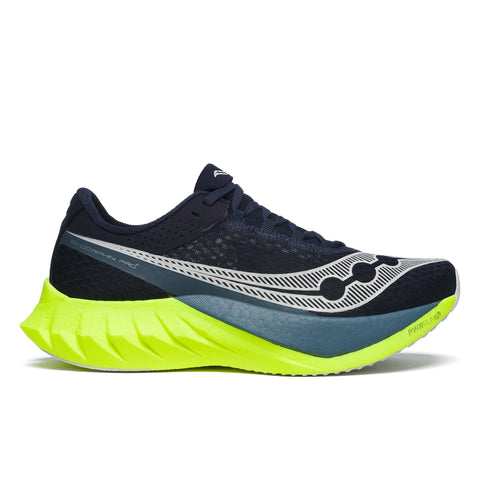 Men's Saucony Endorphin Pro 4 Navy Citron - lateral side profile