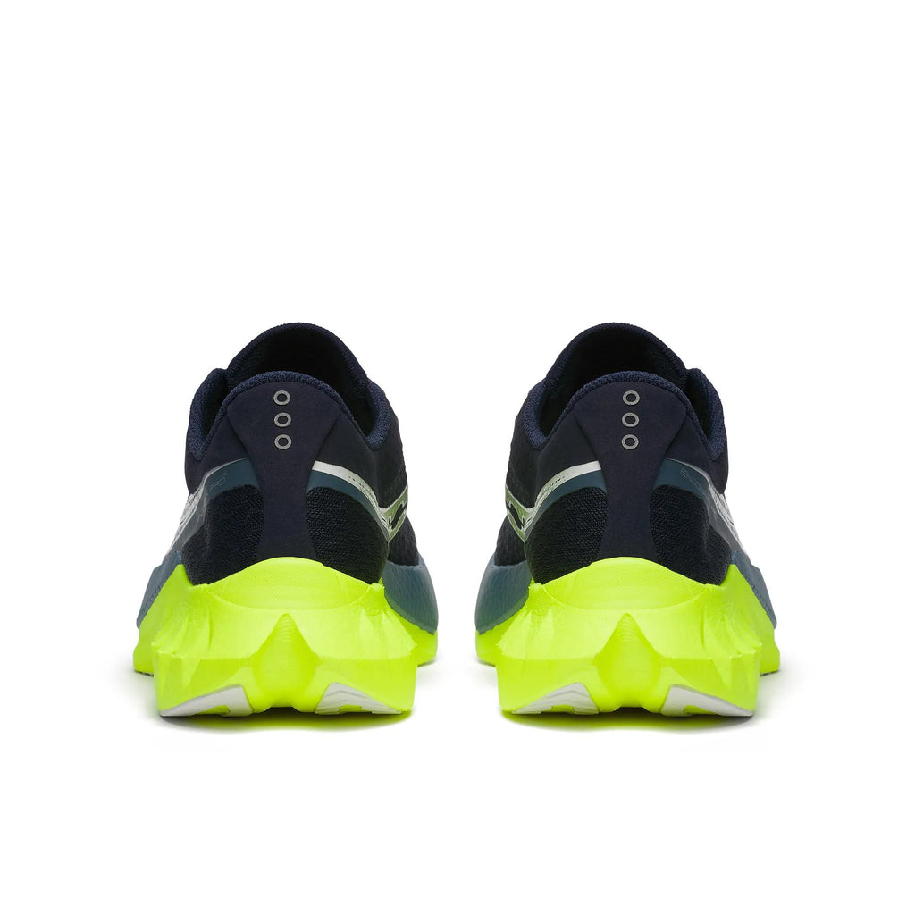 Men's Saucony Endorphin Pro 4 Navy Citron - heel view