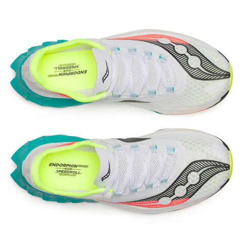 Men's Saucony Endorphin Pro 4 White Mutant - top down view