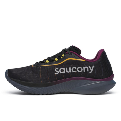 Men's Saucony Kinvara 15 GTX Black Shadow Noir Ombre - opposite side profile