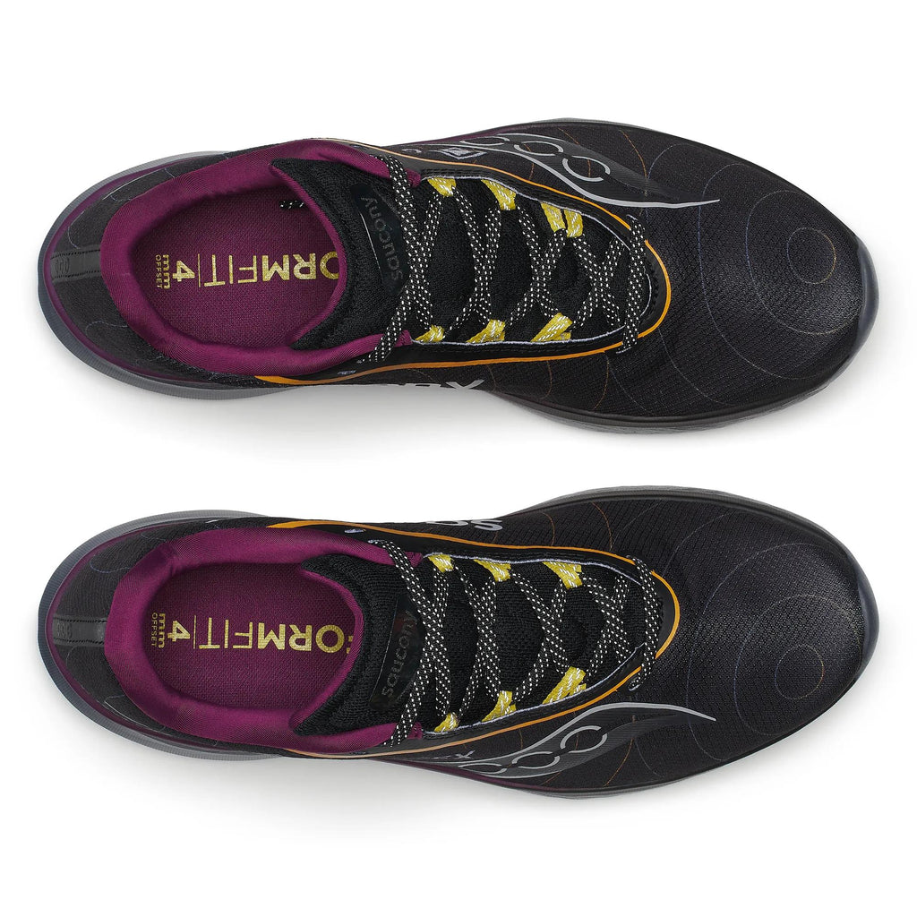 Men's Saucony Kinvara 15 GTX Black Shadow Noir Ombre - top down view