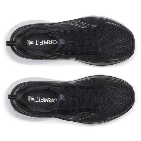 Men's Saucony Guide 18  (Wide 2E) Black White - top down view