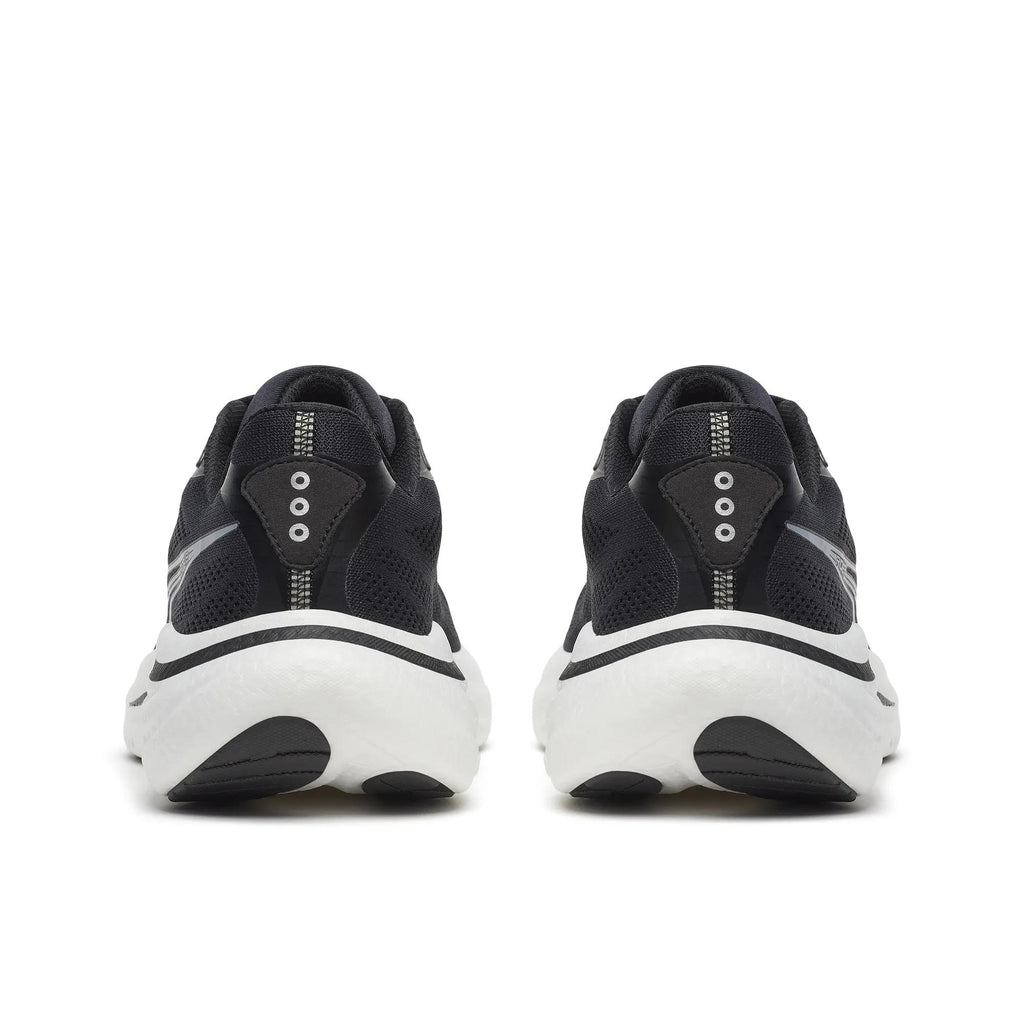 Men's Saucony Ride 19 Black Silver - heel view