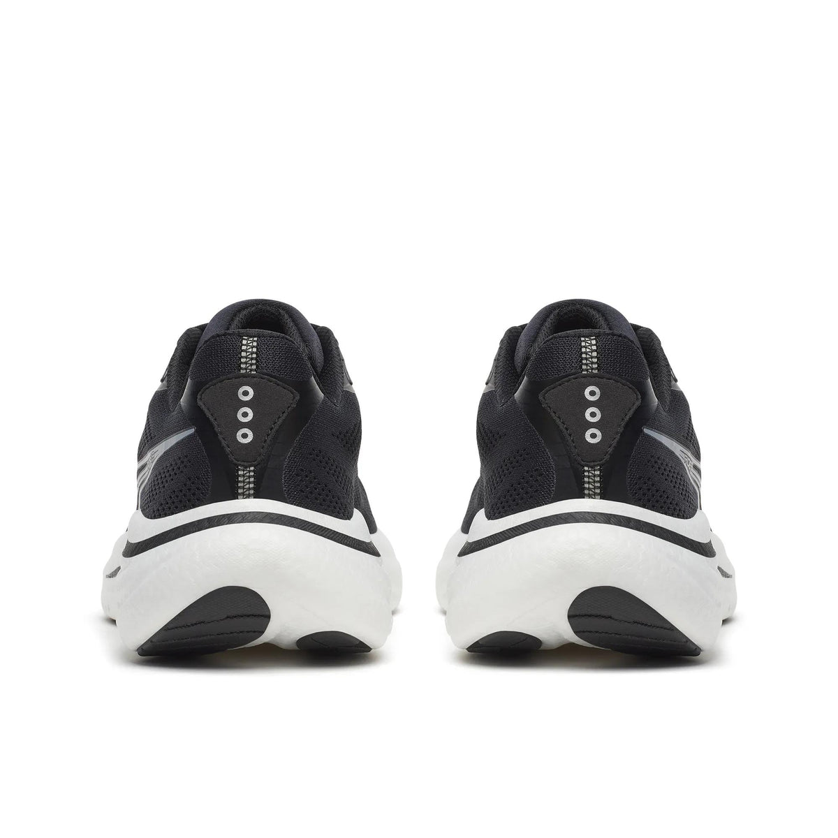 Men's Saucony Ride 19 Black Silver - heel view