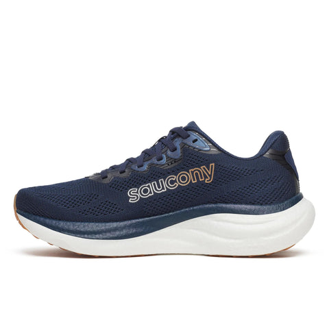 Men's Saucony Ride 19 Navy Gum - opposite side profile