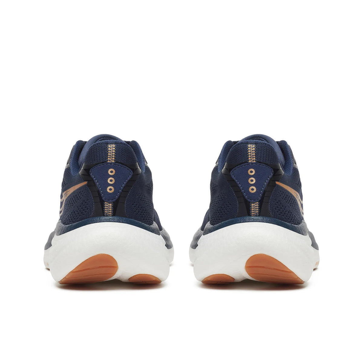 Men's Saucony Ride 19 Navy Gum - heel view
