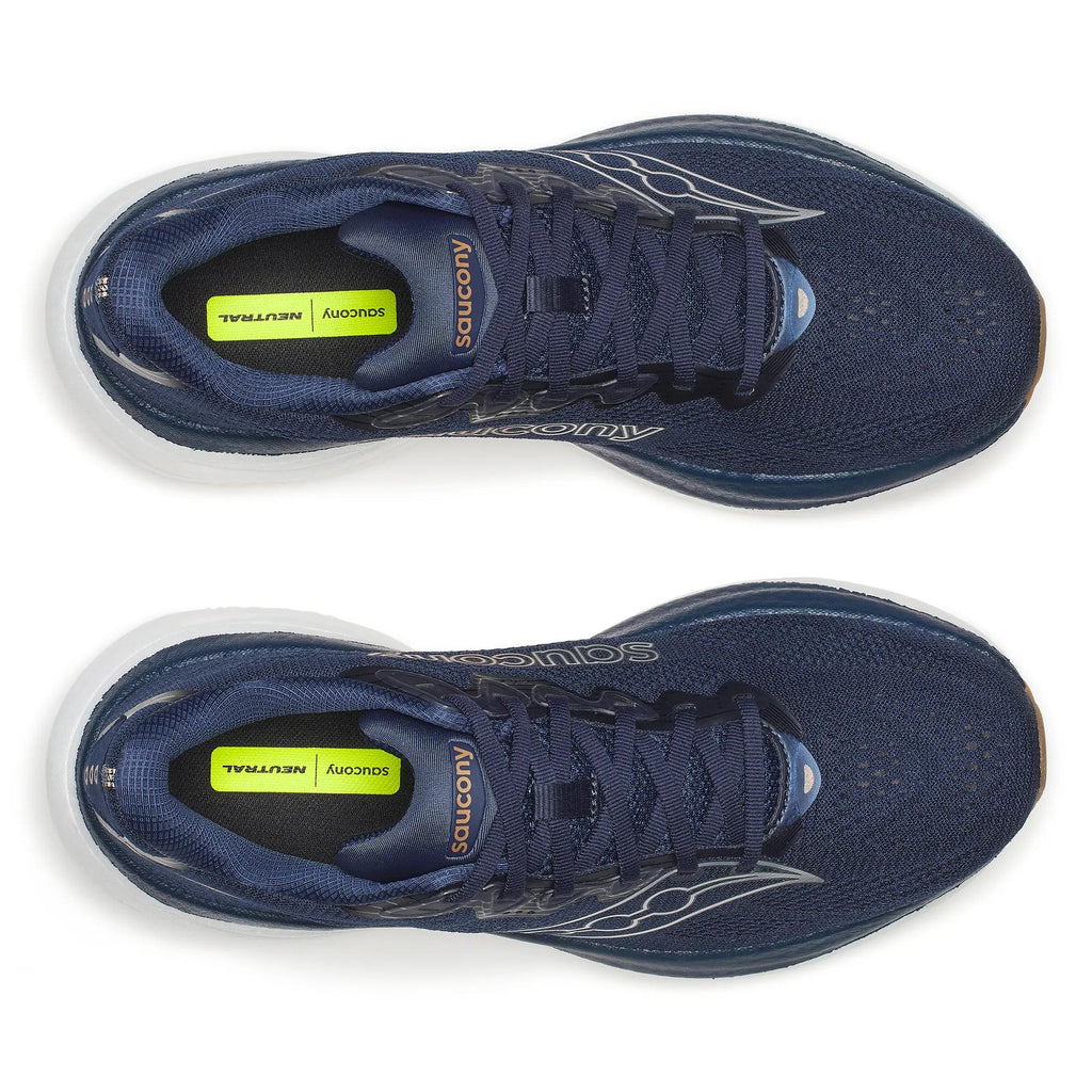 Men's Saucony Ride 19 Navy Gum - top down view