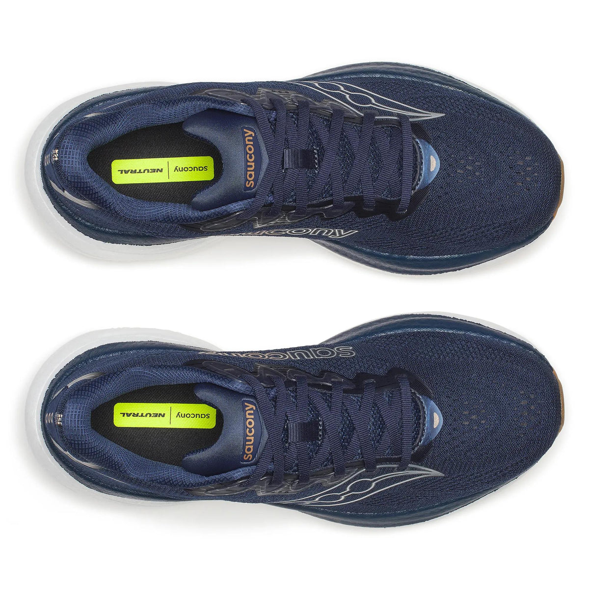 Men's Saucony Ride 19 Navy Gum - top down view