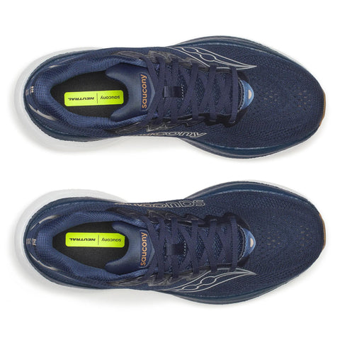 Men's Saucony Ride 19 Navy Gum - top down view