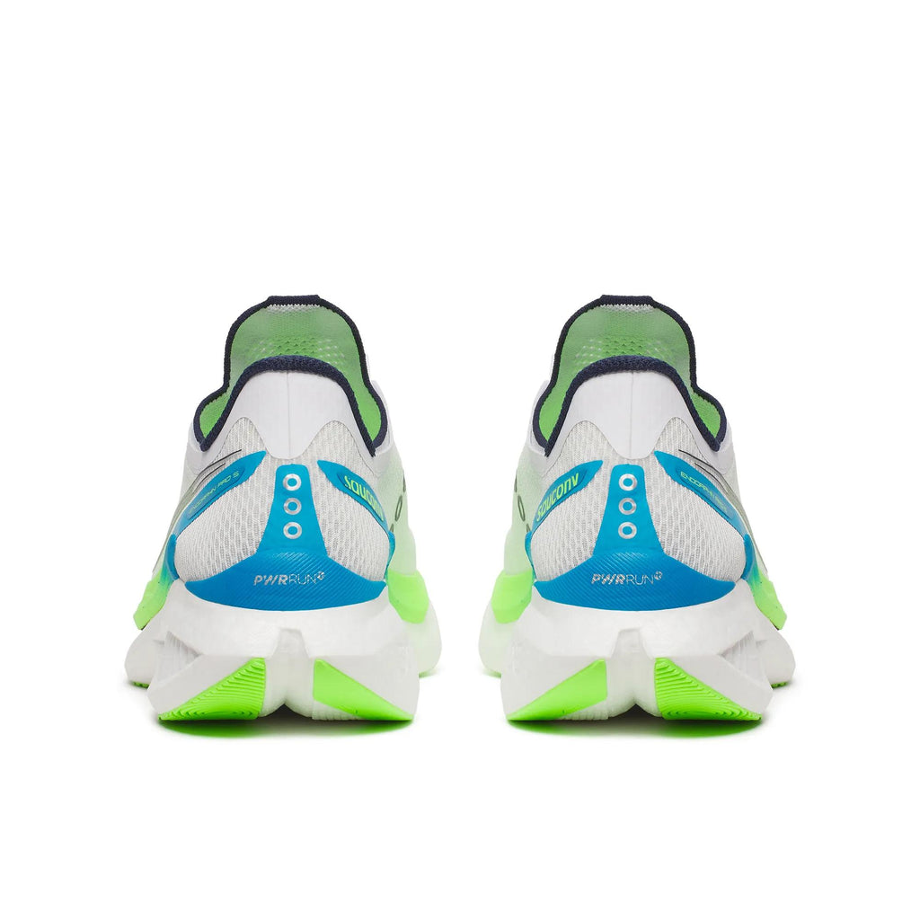 Men's Saucony Endorphin Pro 5 White Slime - heel view
