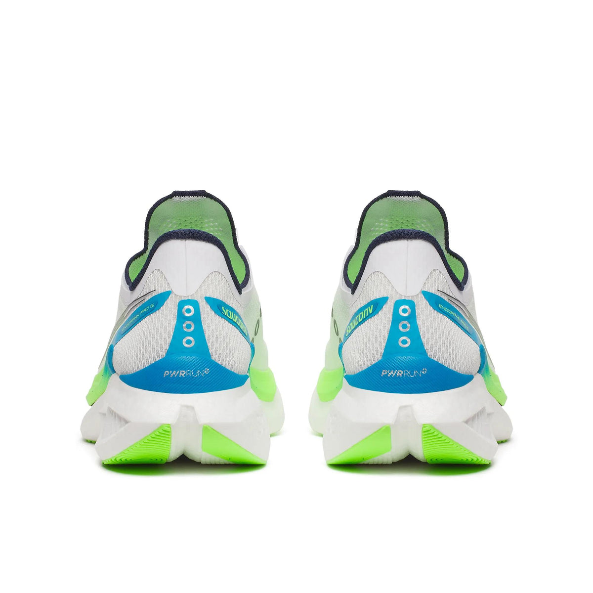 Men's Saucony Endorphin Pro 5 White Slime - heel view