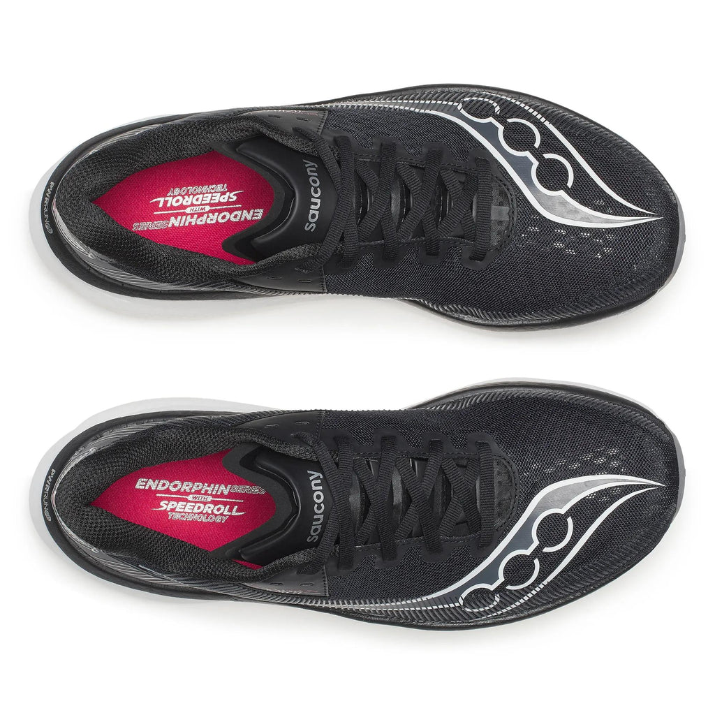 Men's Saucony Endorphin Azura Black White - top down view