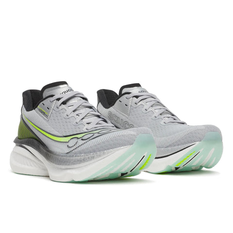 Men's Saucony Endorphin Azura Silver Black - pair, three quarter angle