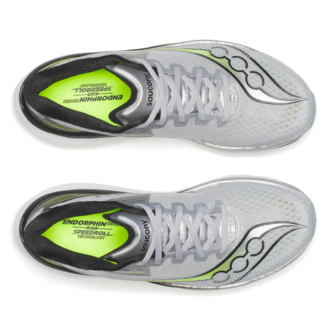 Men's Saucony Endorphin Azura Silver Black - top down view