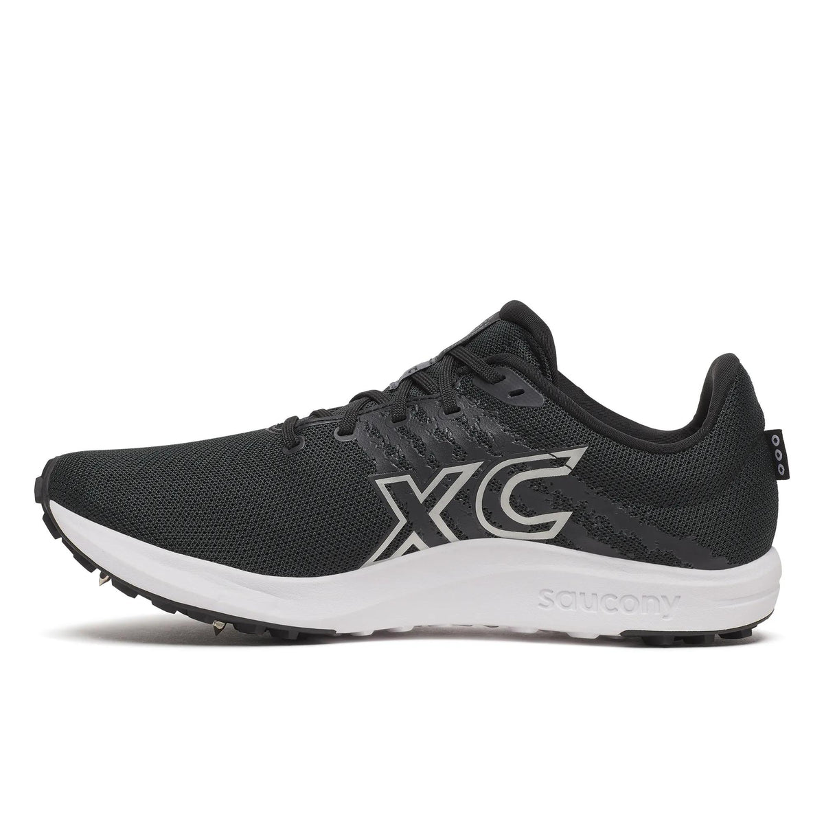 Unisex Saucony Kilkenny XC Spike 10 Black White - opposite side profile