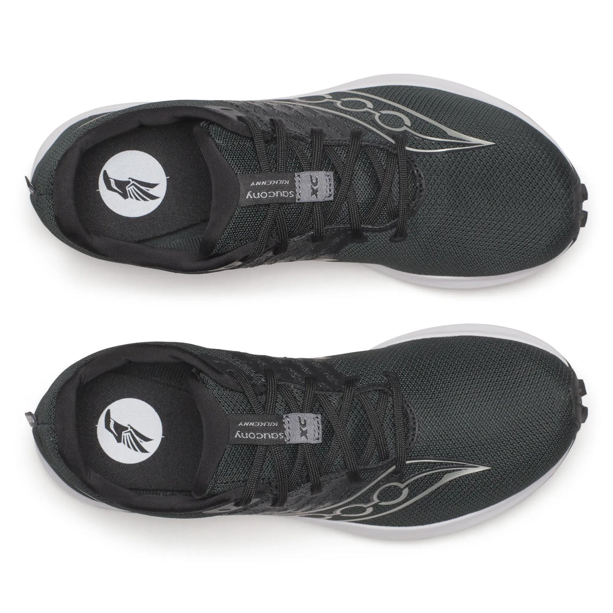 Unisex Saucony Kilkenny XC Spike 10 Black White - top down view