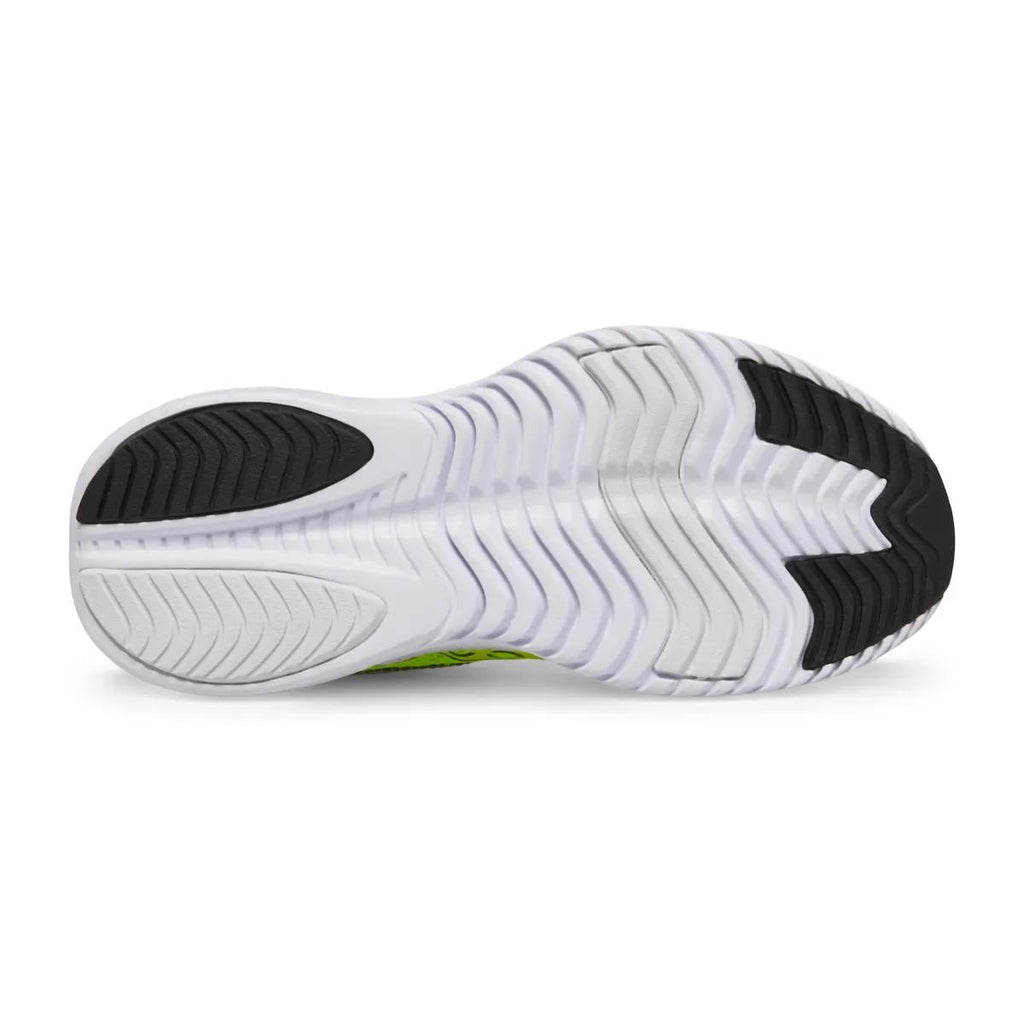 Kids Saucony Kinvara 14 Lace Closure Citron Grey - heel view