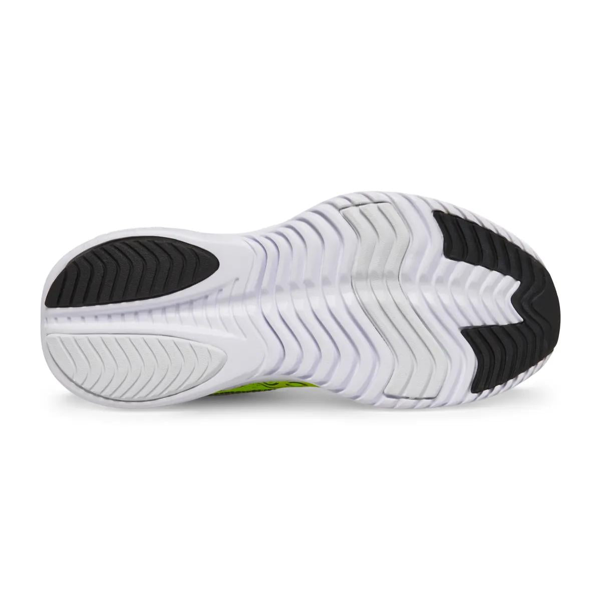 Kids Saucony Kinvara 14 Lace Closure Citron Grey - heel view