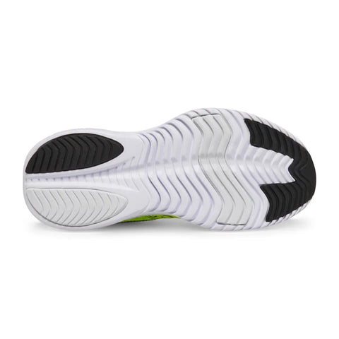 Kids Saucony Kinvara 14 Lace Closure Citron Grey - heel view