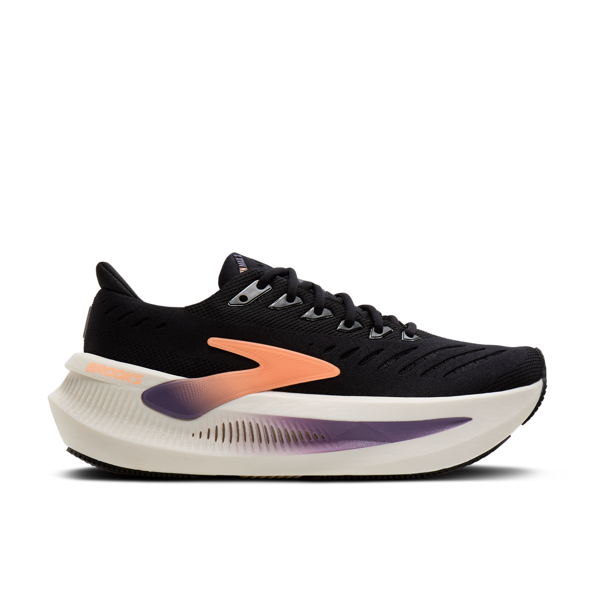 Women's Brooks Glycerin Max 2 Black/Peach/Clear lateral