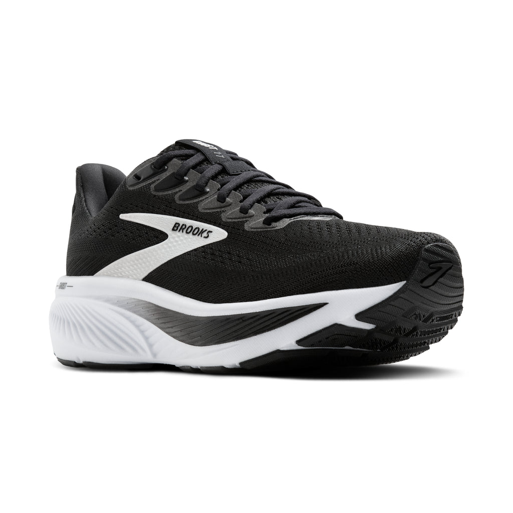 Men's Brooks Ghost 17 Black / Grey / White view 2