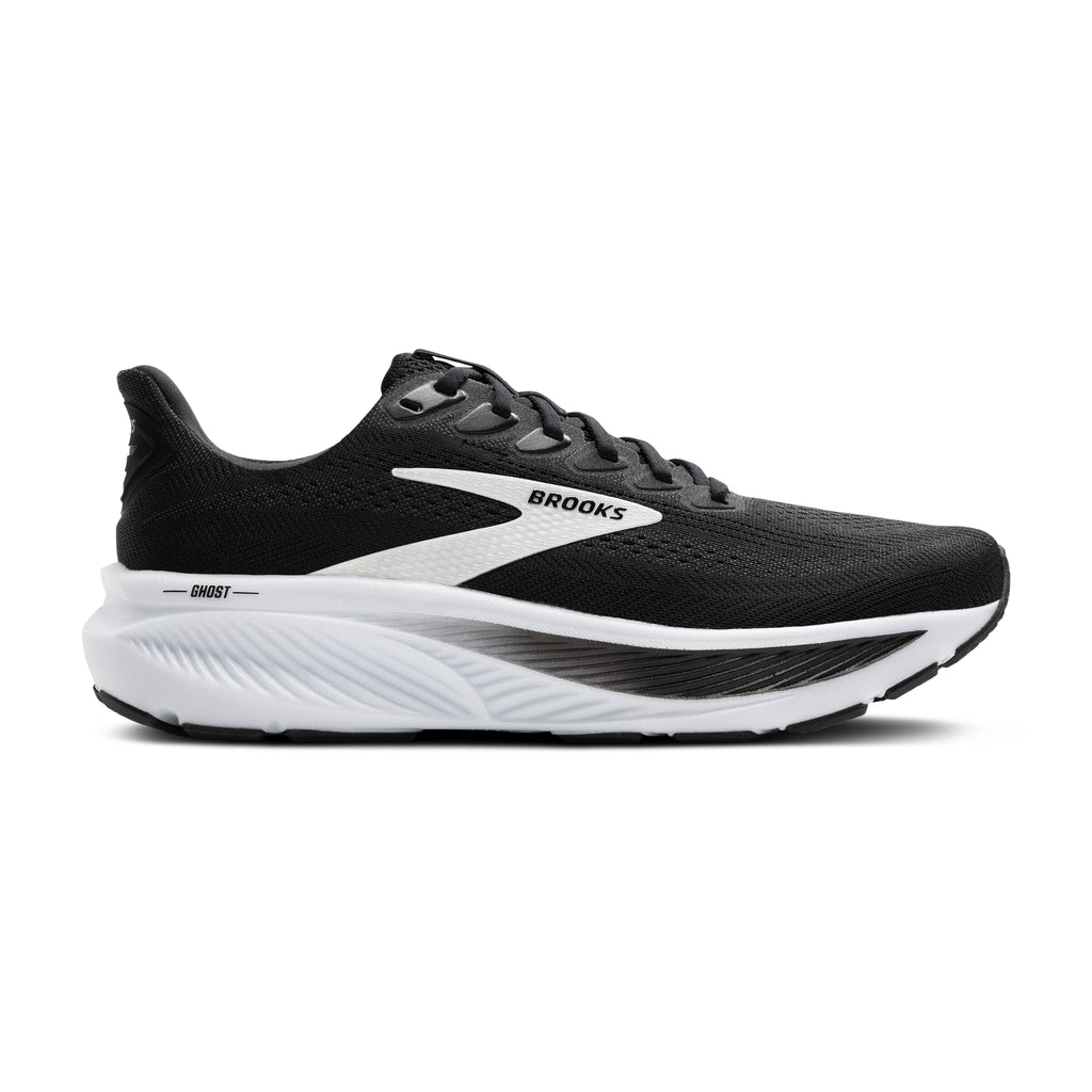 Men's Brooks Ghost 17 Black / Grey / White hero