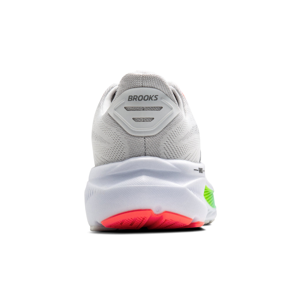 Men's Brooks Ghost 17 White / Pink Clay / Gecko view 4