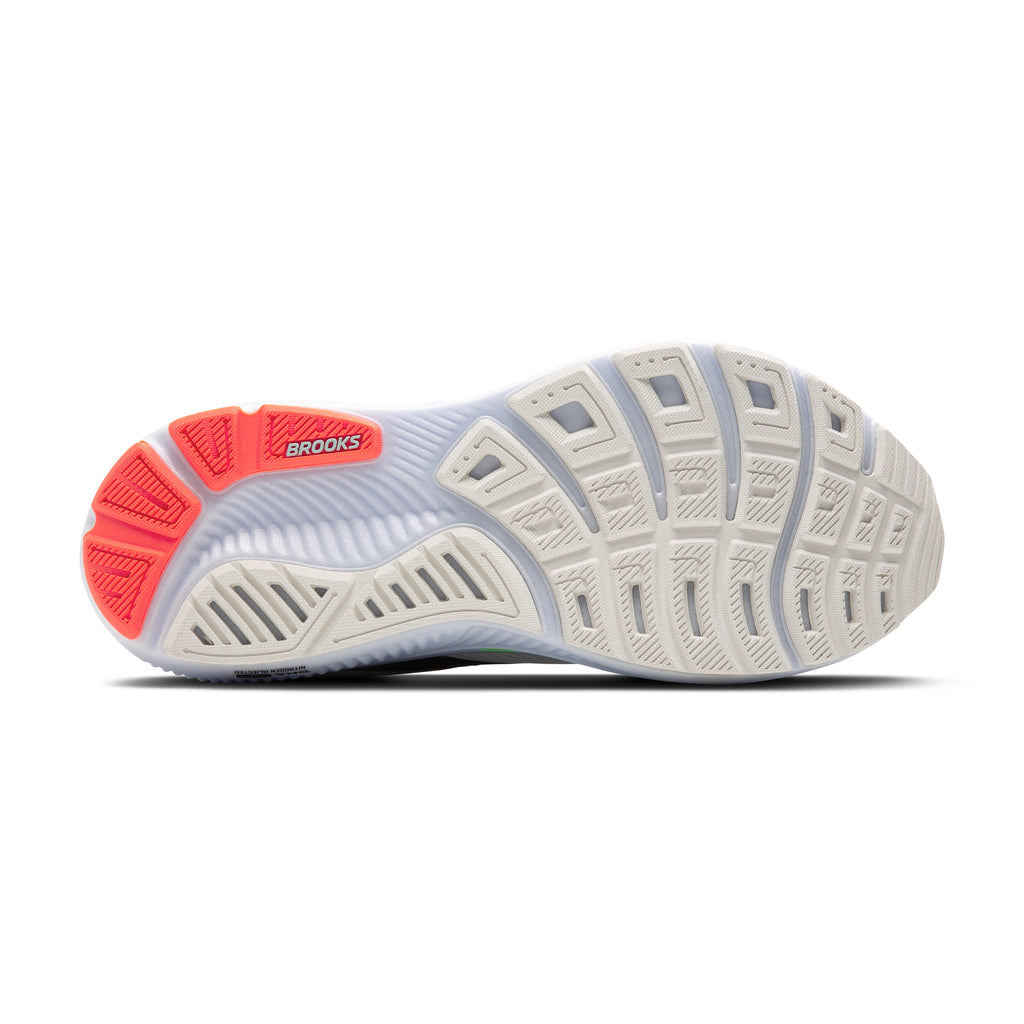 Men's Brooks Ghost 17 White / Pink Clay / Gecko view 6