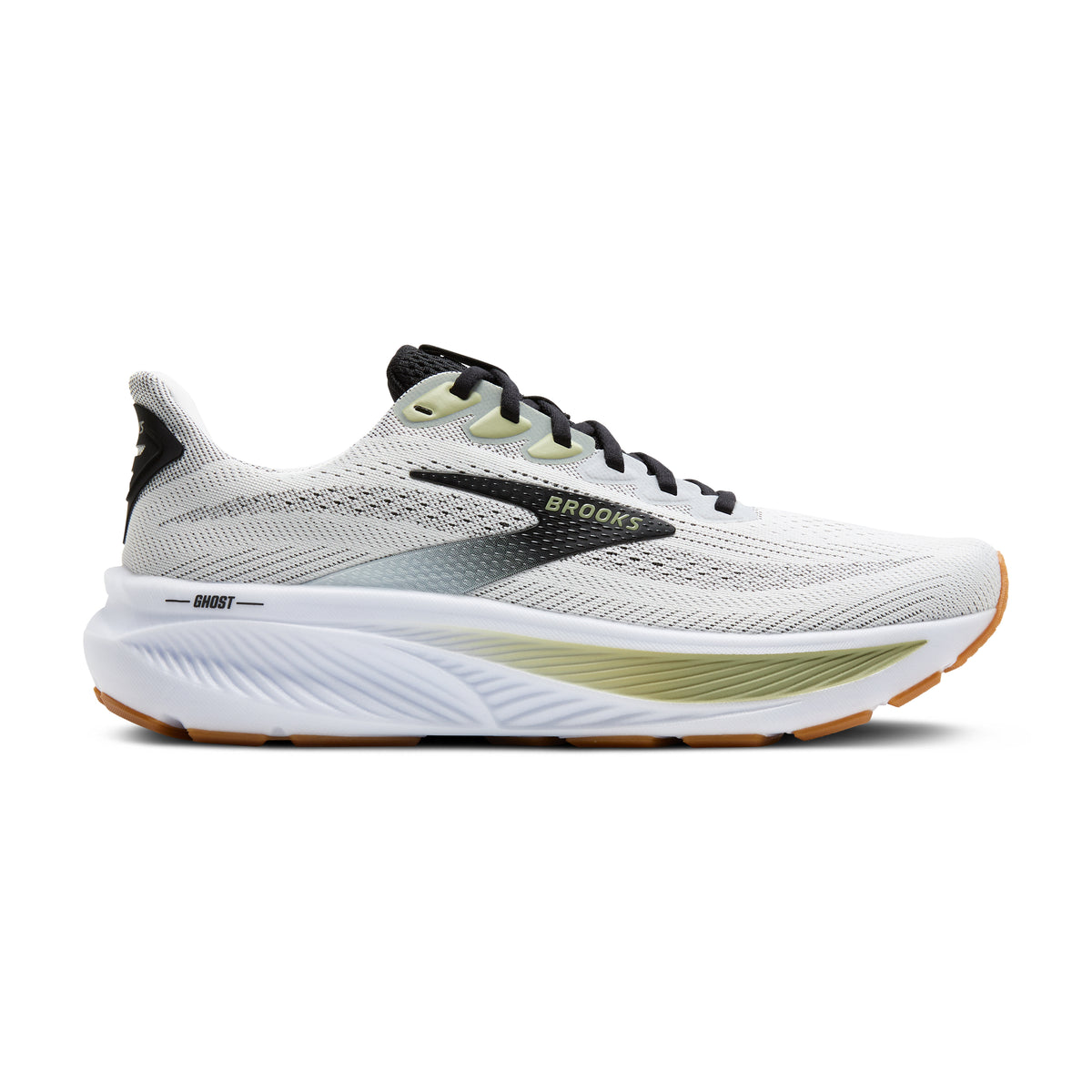 Men's Brooks Ghost 17 White / Black / Tea hero