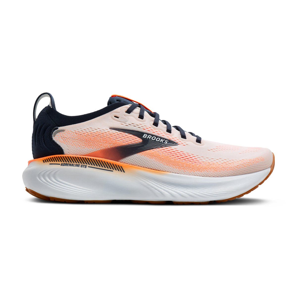 Men's Brooks Adrenaline GTS-25 White/Spellbound/Orange lateral