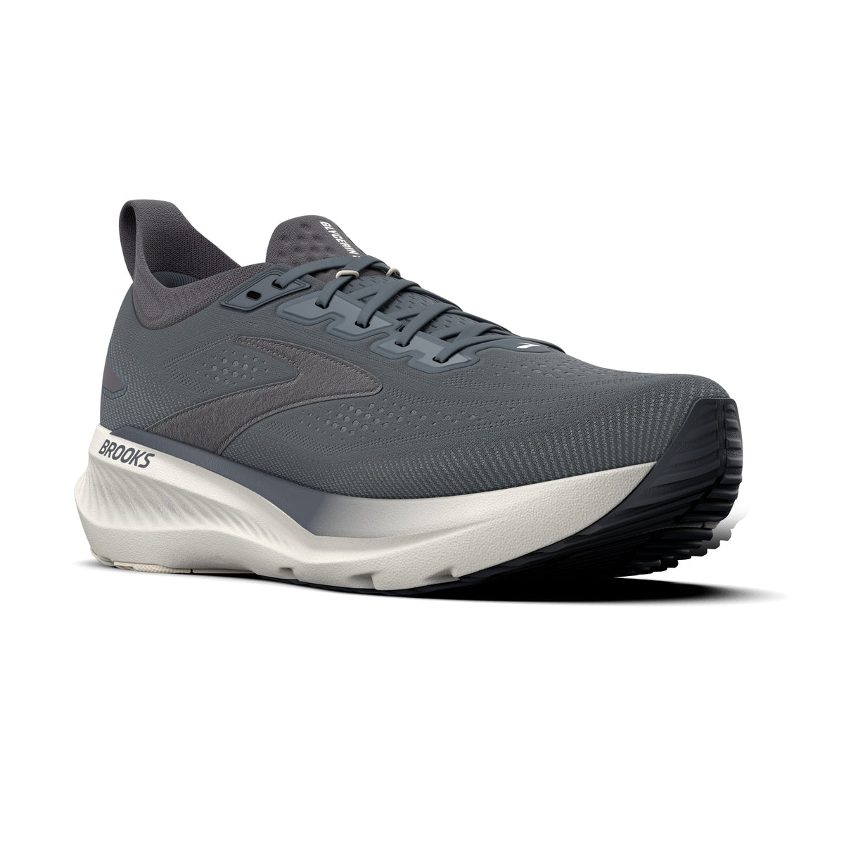 Men's Brooks Glycerin 23 Turbulence / Ebony / Clear pair angle