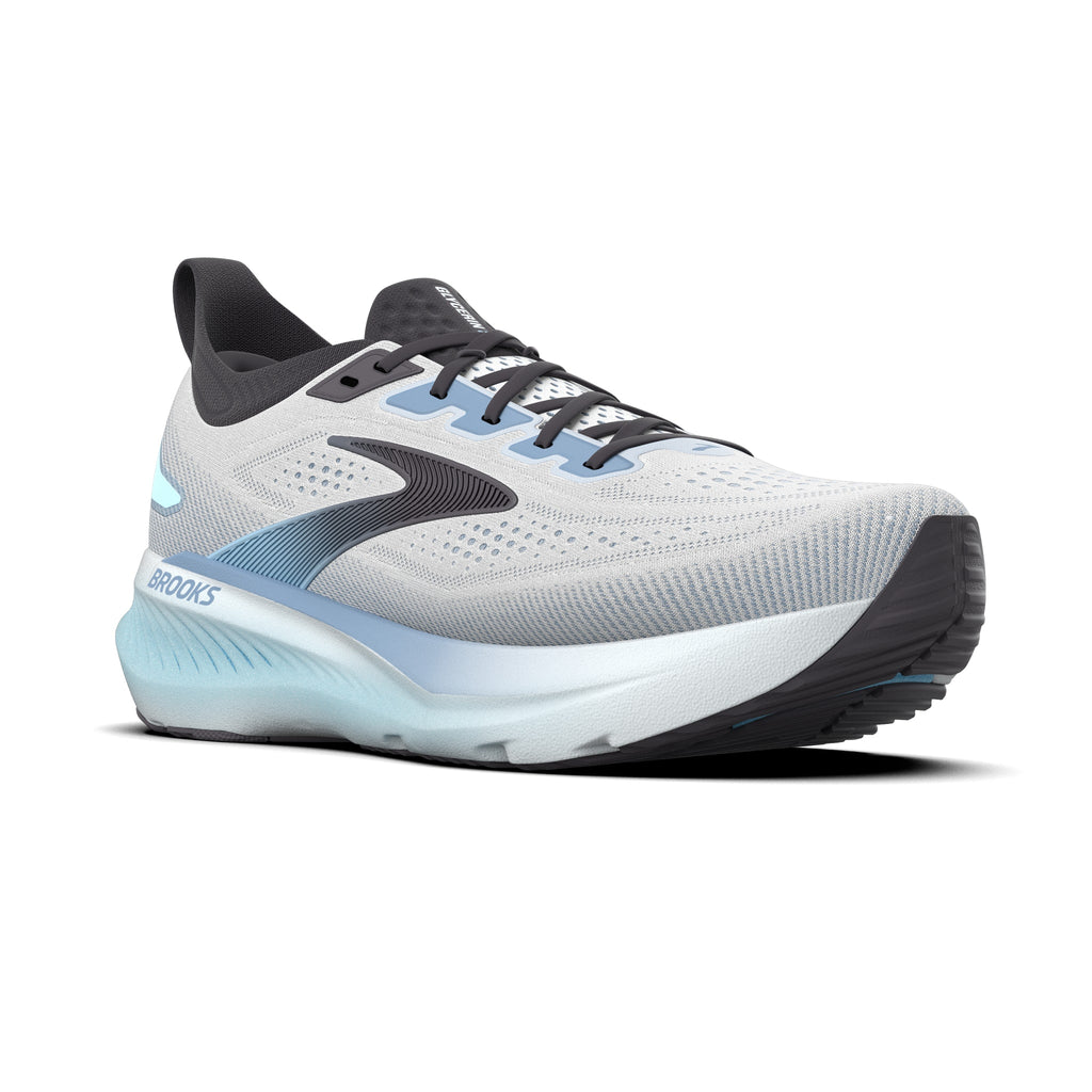 Men's Brooks Glycerin 23 White / Rain / Baltic Sea pair angle