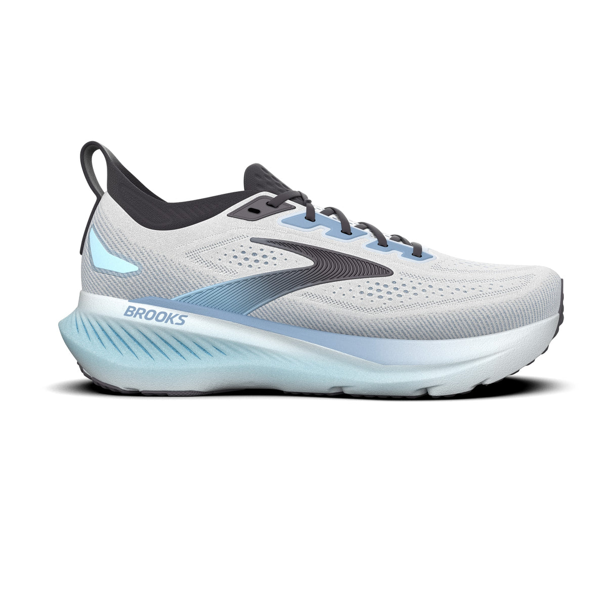 Men's Brooks Glycerin 23 White / Rain / Baltic Sea lateral