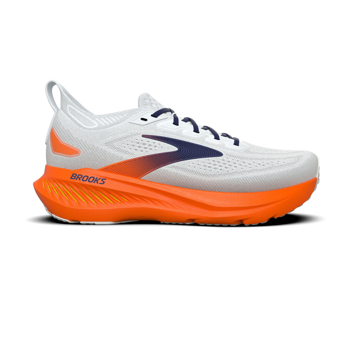 Men's Brooks Glycerin 23 White / Navy / Orange lateral