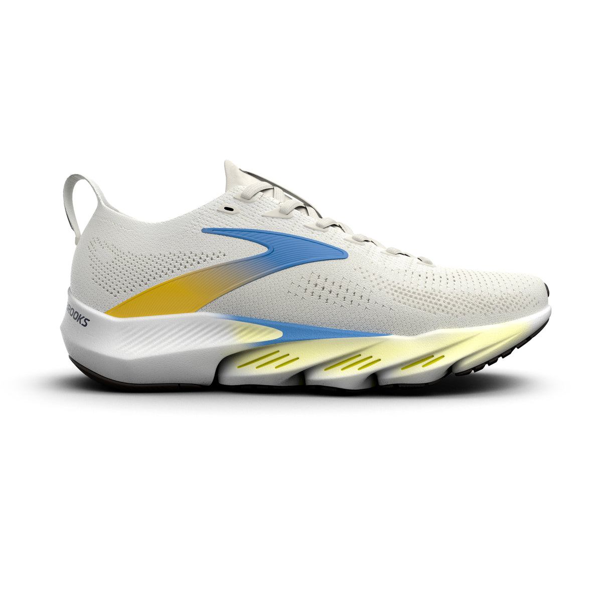 Men's Brooks Glycerin Flex White/Cyber Yellow/Nightlife lateral