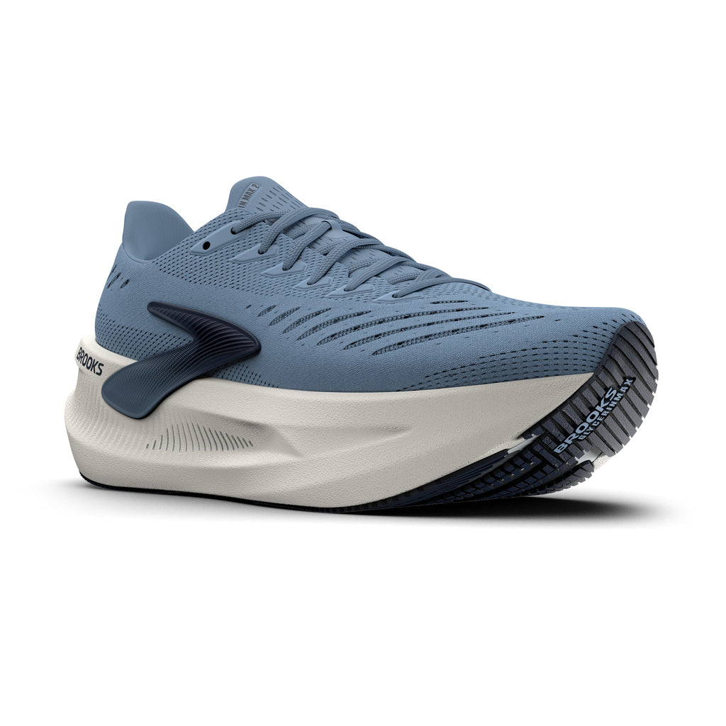 Men's Brooks Glycerin Max 2 Rain Washed / Navy Blazer / Clear pair angle