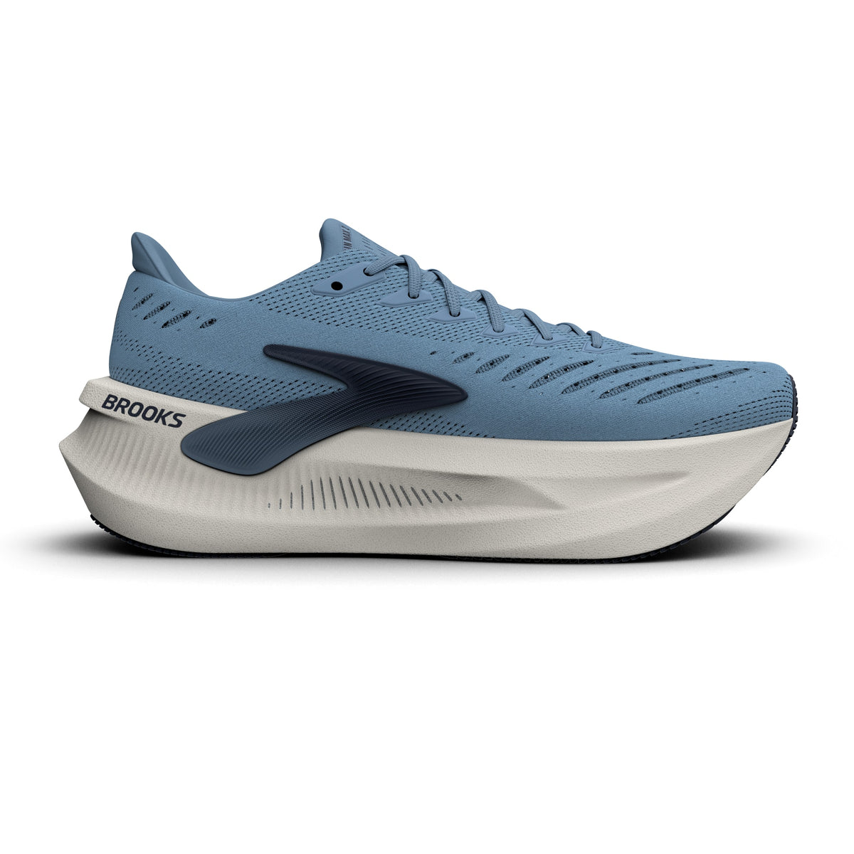 Men's Brooks Glycerin Max 2 Rain Washed / Navy Blazer / Clear lateral