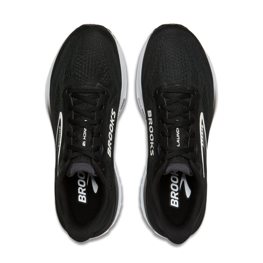 Men's Brooks Launch 12 Black / Grey / White top