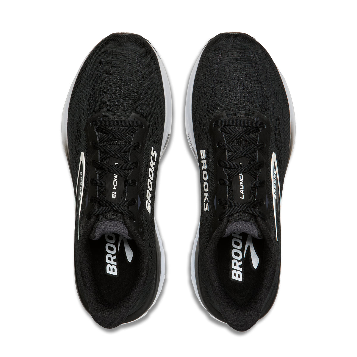 Men's Brooks Launch 12 Black / Grey / White top