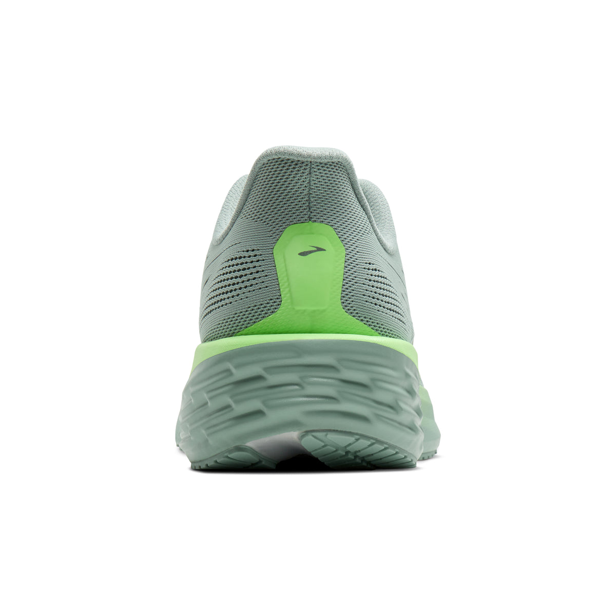 Men's Brooks Launch 12 Gray Mist / Green heel