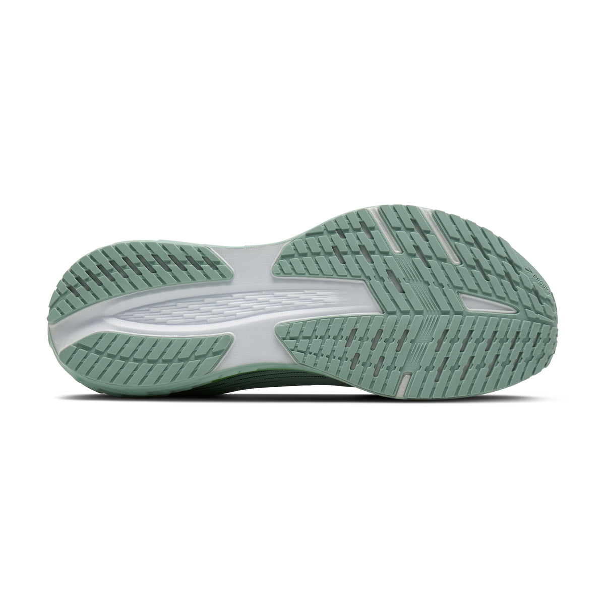 Men's Brooks Launch 12 Gray Mist / Green outsole