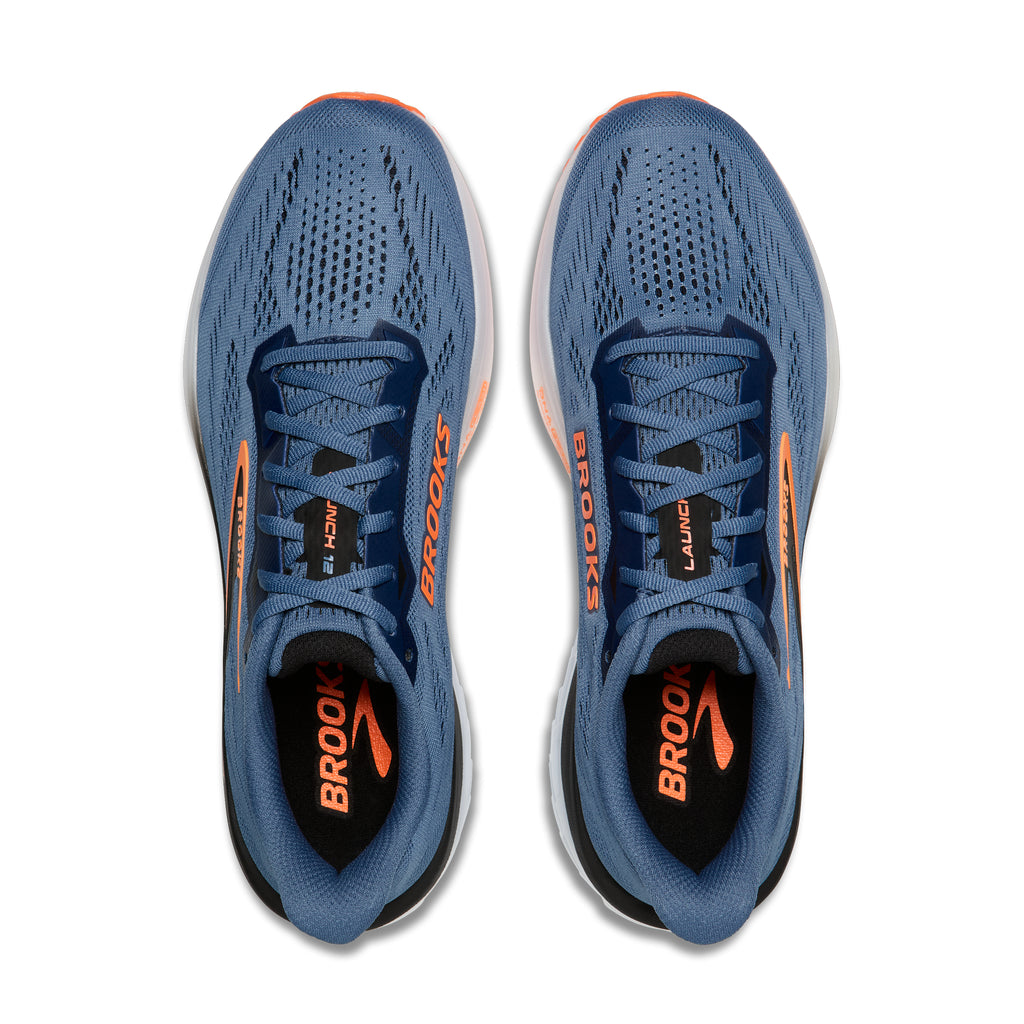 Men's Brooks Launch 12 Moonlight / Black / Orange top
