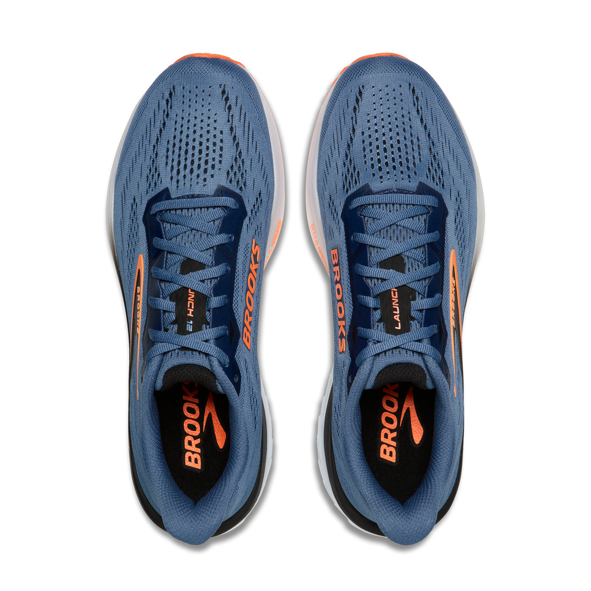Men's Brooks Launch 12 Moonlight / Black / Orange top
