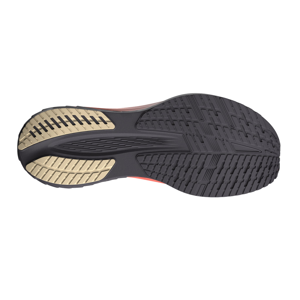 Men's Brooks Launch 12 Tigerlily / Blackened Pearl outsole