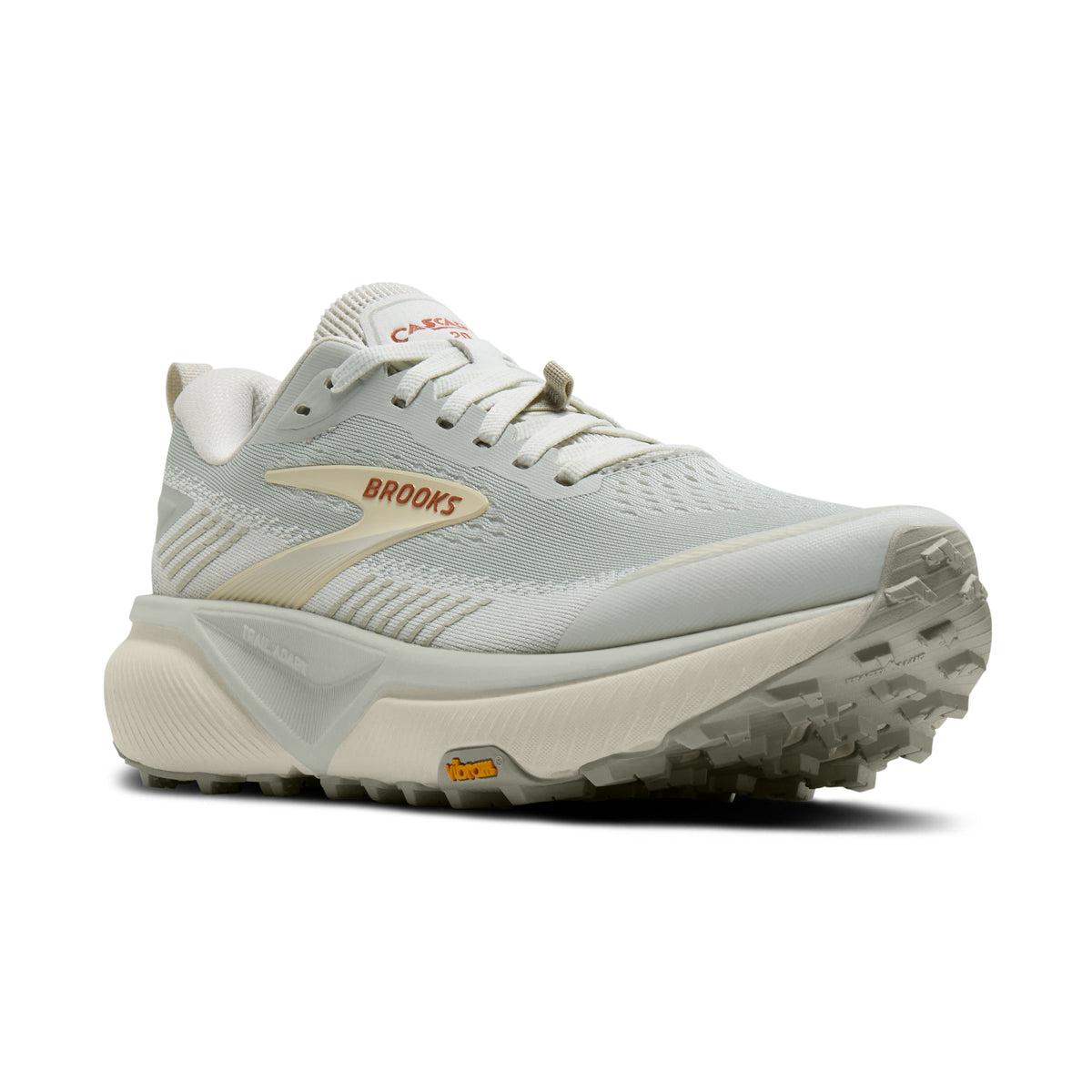 Men's Brooks Cascadia 20 Grey / Bluewash / Rutabaga pair angle