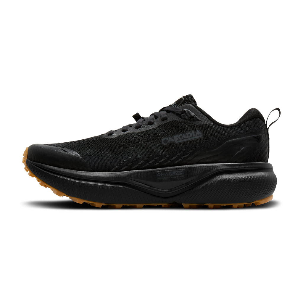 Men's Brooks Cascadia 20 Black / Ebony / Gum medial