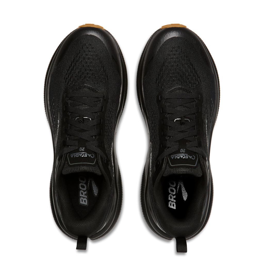 Men's Brooks Cascadia 20 Black / Ebony / Gum top