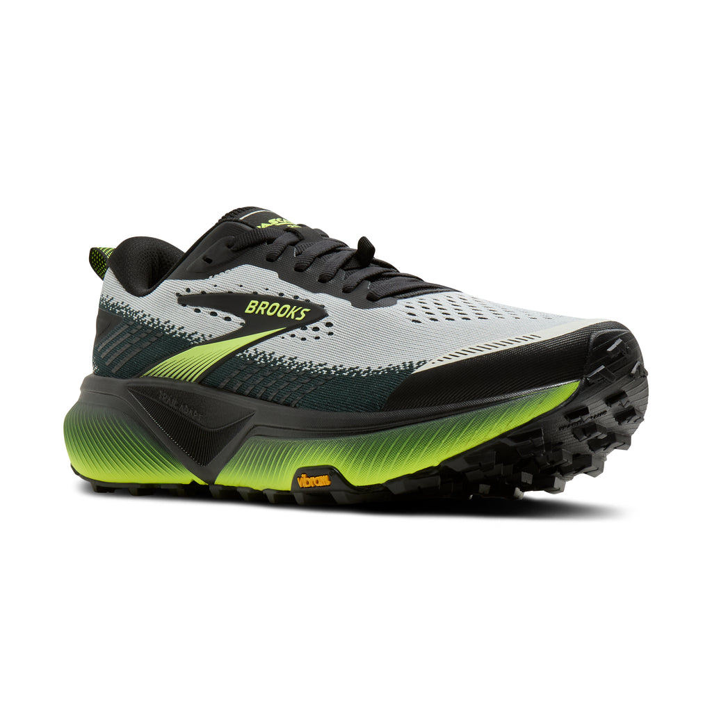 Men's Brooks Cascadia 20 (Wide 2E) Grey / Black / Nightlife pair angle