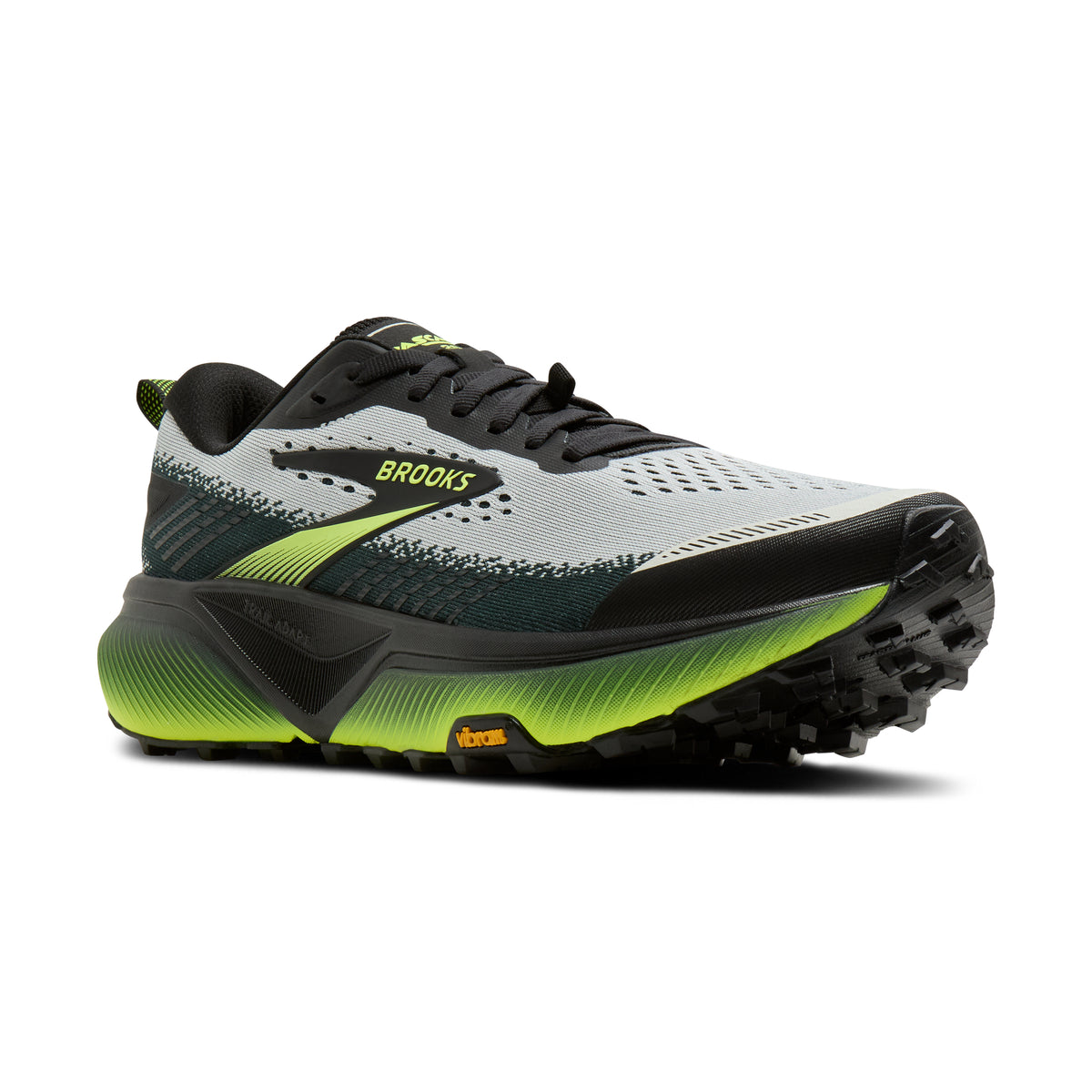 Men's Brooks Cascadia 20 (Wide 2E) Grey / Black / Nightlife pair angle